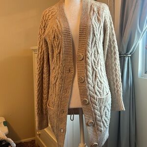 Zara Cable knit cardigan sweater